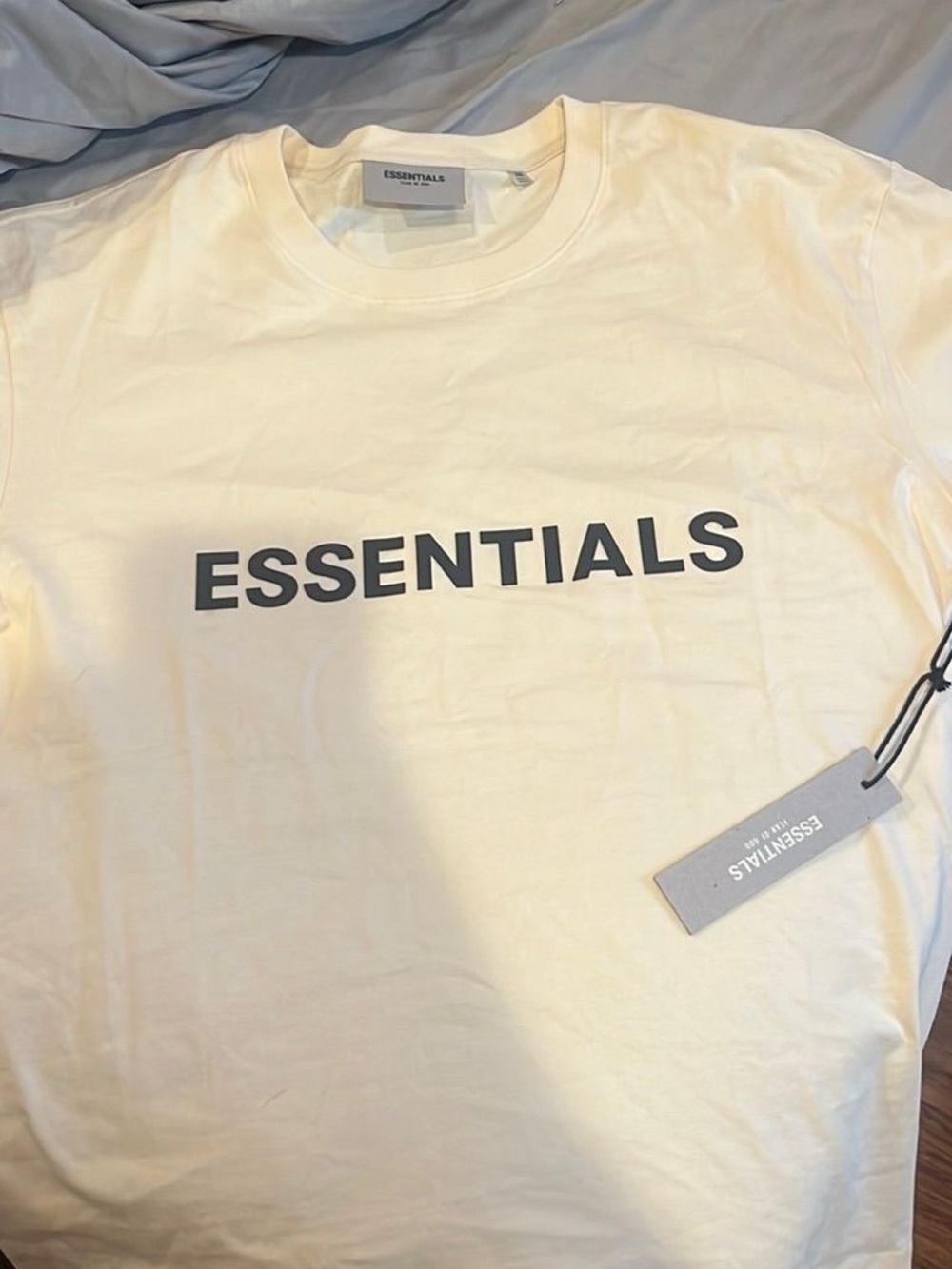 ESSENTIALS White Logo Short Sleeve Tee 🔥